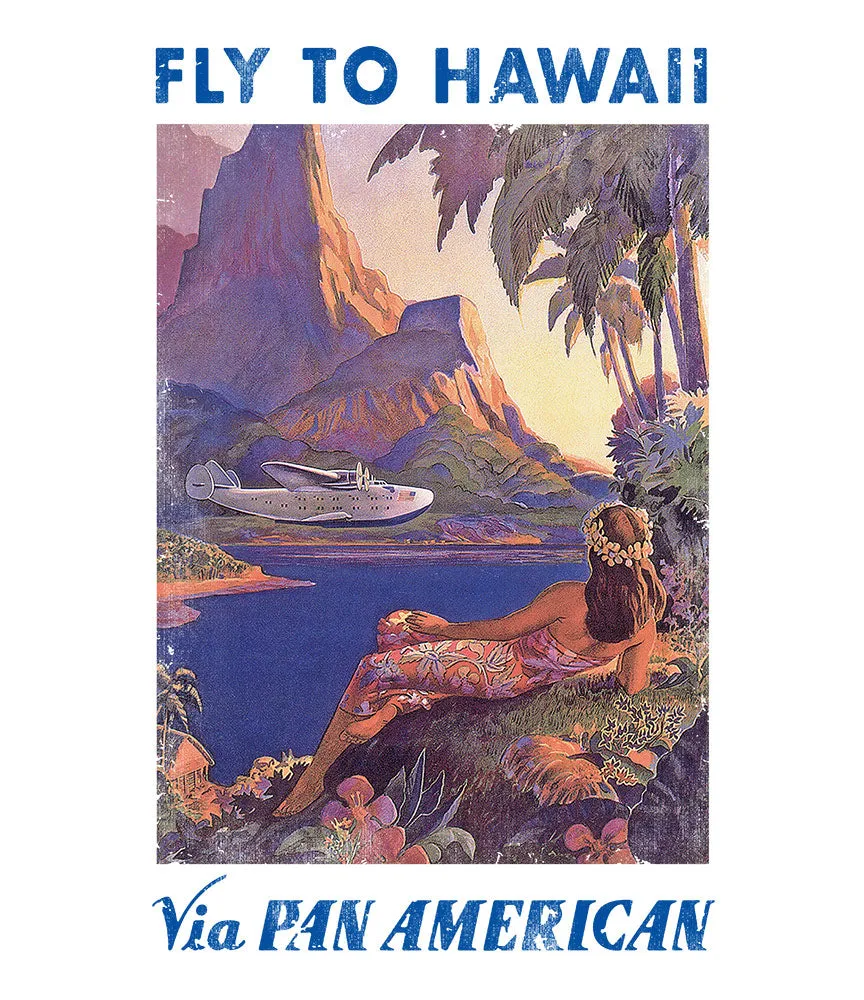 Hawaii via Pan Am T-Shirt sold by Malibu Shirts product image thumbnail 2
