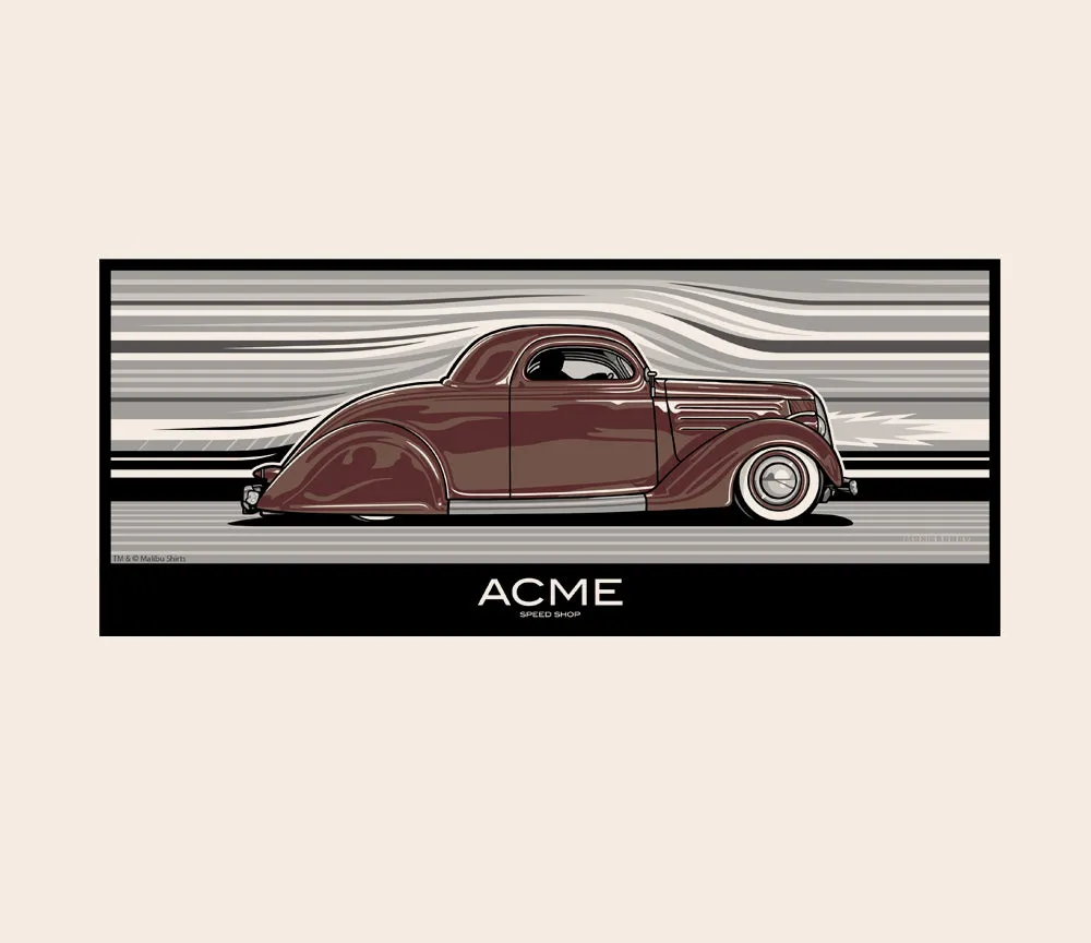 Acme Speed Shop Streamline '36 T-Shirt sold by Malibu Shirts product image thumbnail 2