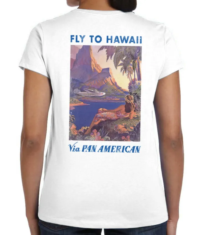 Hawaii via Pan Am Women's T-Shirt sold by Malibu Shirts