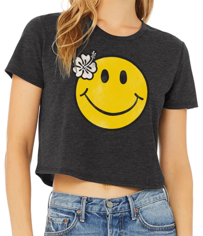 Happy in Hawaii Women's Crop Top sold by Malibu Shirts