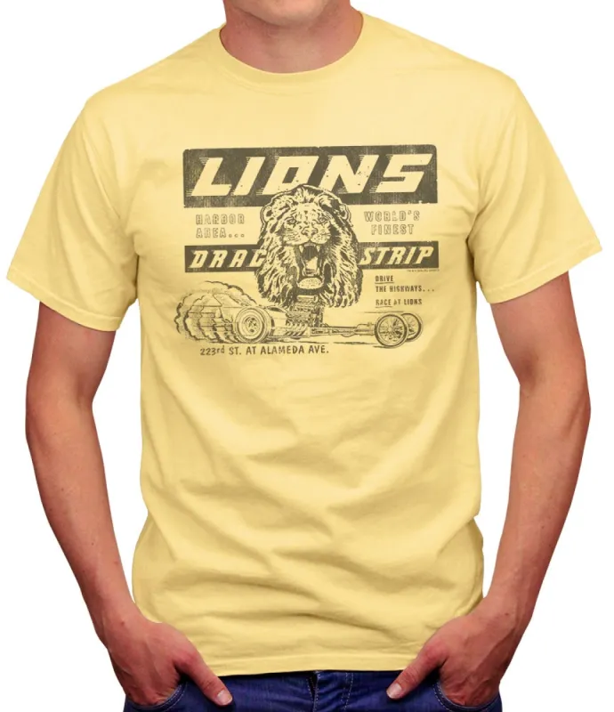 Lions Drag Strip Men's T-Shirt sold by Malibu Shirts