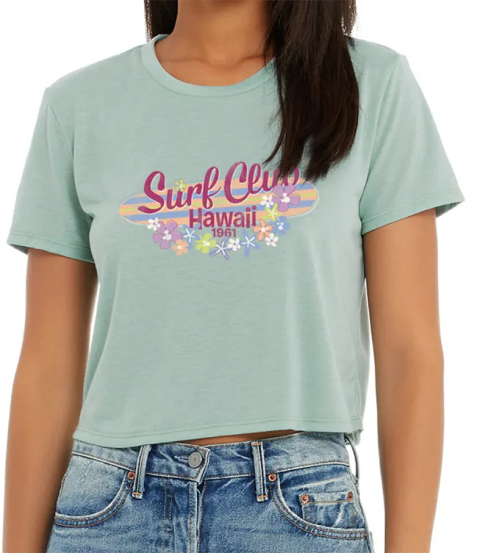 Surf Club Hawaii Women's Crop Top sold by Malibu Shirts