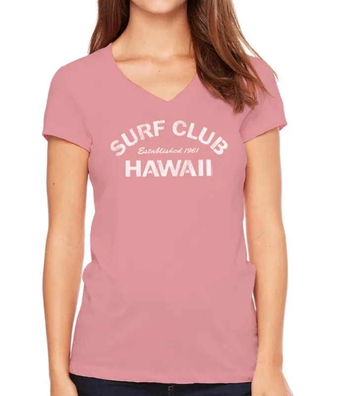 Surf Club Hawaii V-Neck T-Shirt sold by Malibu Shirts
