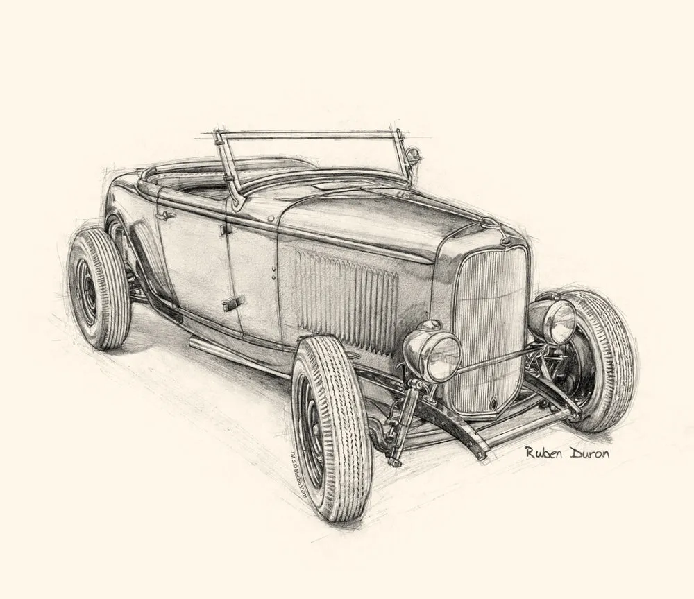 Acme Speed Shop 1932 Roadster T-Shirt sold by Malibu Shirts product image thumbnail 2
