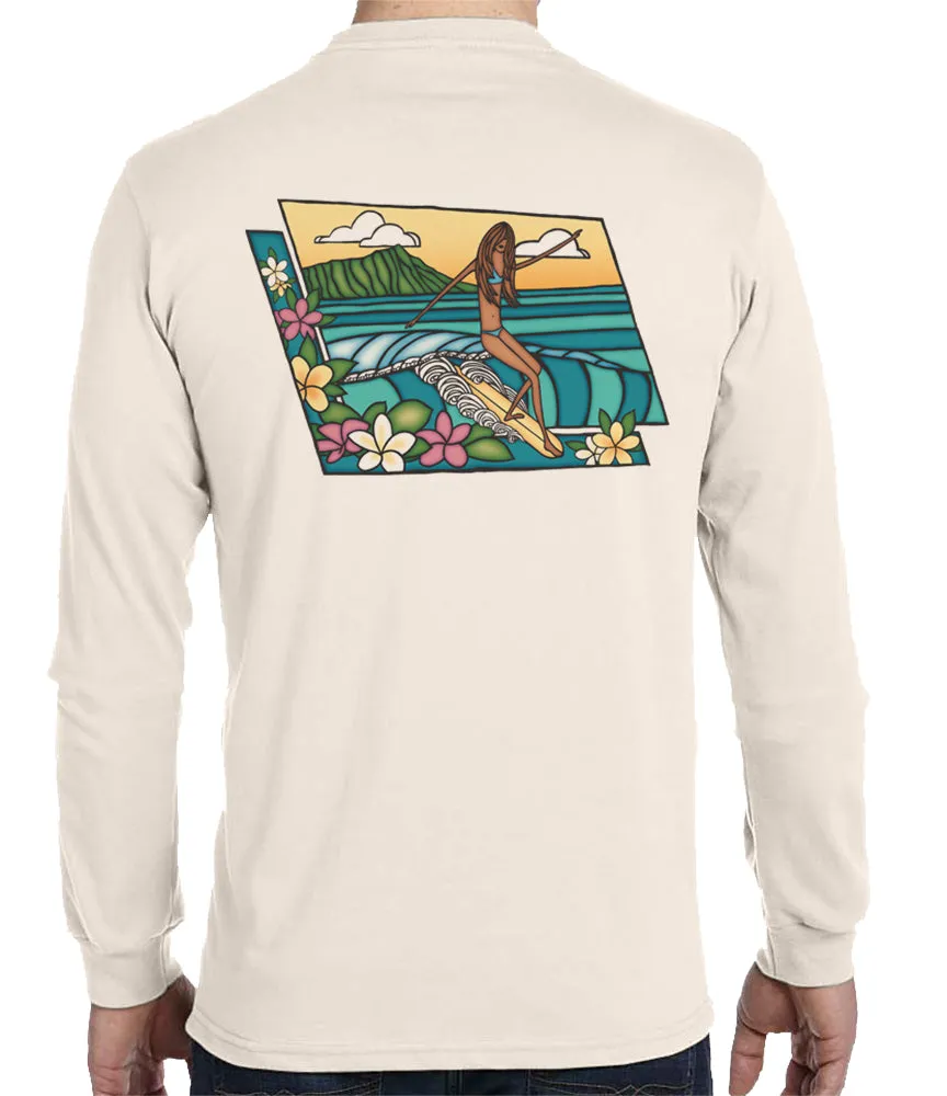 Clark Foam Wahine Long Sleeve T-Shirt sold by Malibu Shirts