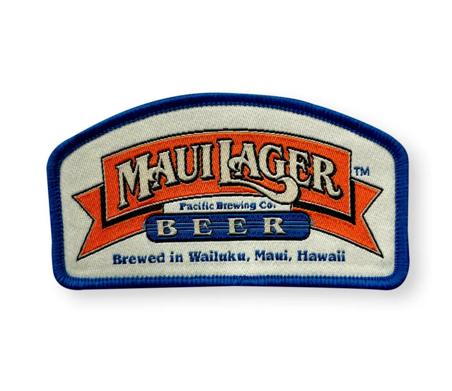 Maui  Lager Banner Woven Patch sold by Malibu Shirts