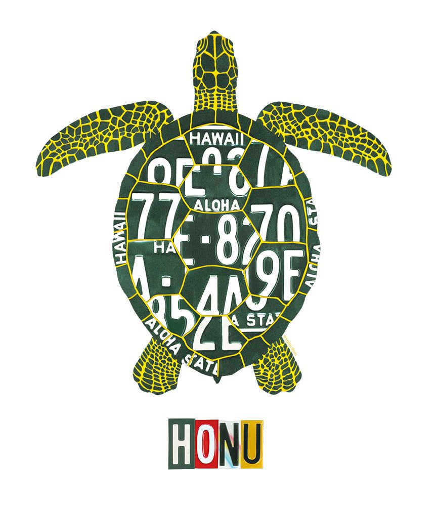 Honu License Plate Men's T-Shirt sold by Malibu Shirts product image thumbnail 2