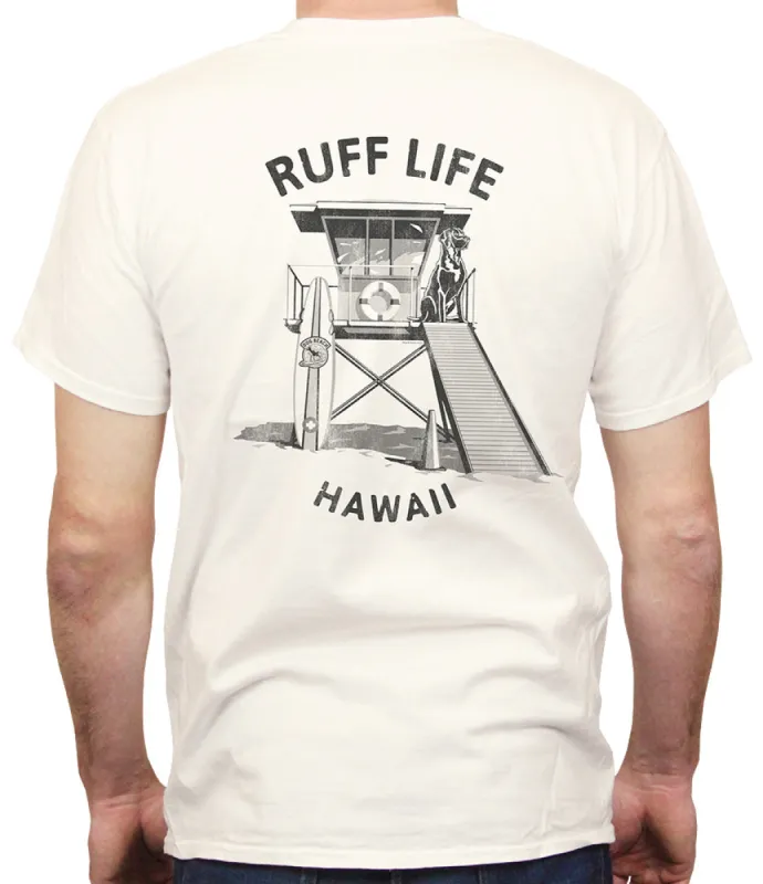 Dog Beach Ruff Water Life Saver T-Shirt sold by Malibu Shirts