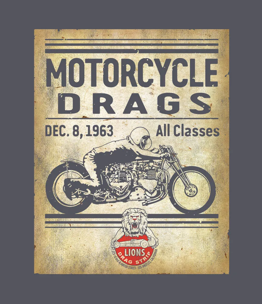 Lions Drag Bike Retro T-Shirt sold by Malibu Shirts product image thumbnail 2