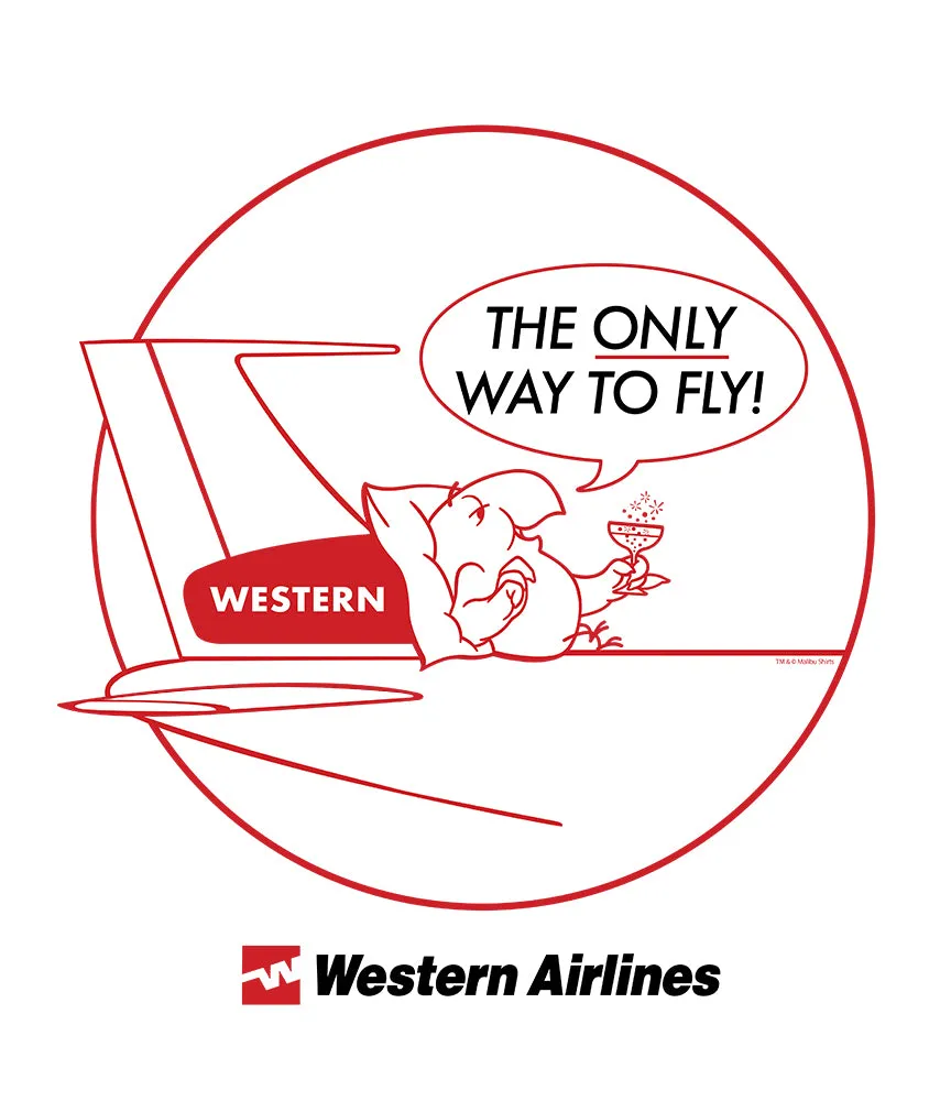 Western Airlines Wally T-Shirt sold by Malibu Shirts product image thumbnail 2