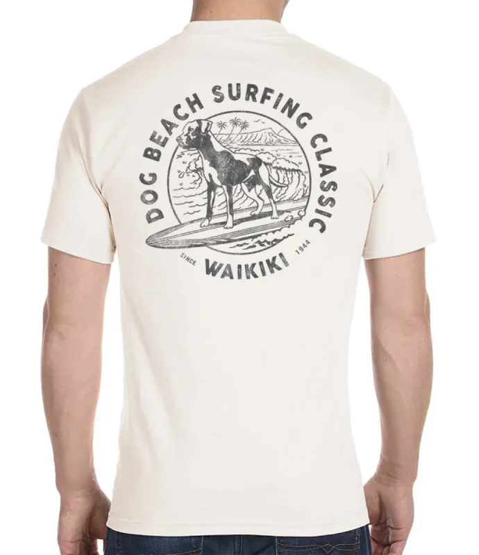 Dog Beach Classic Men's T-Shirt sold by Malibu Shirts