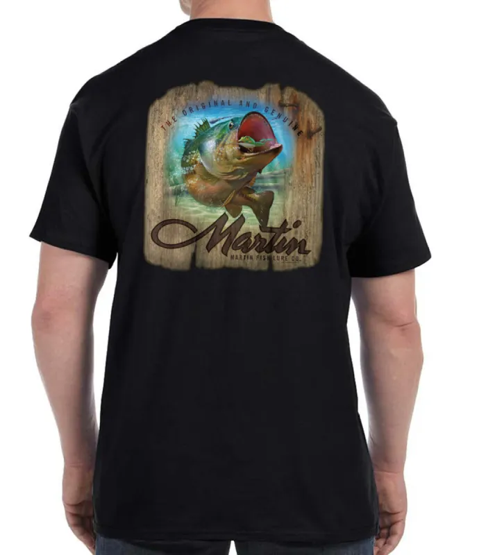 Martin Lure on Wood T-Shirt sold by Malibu Shirts