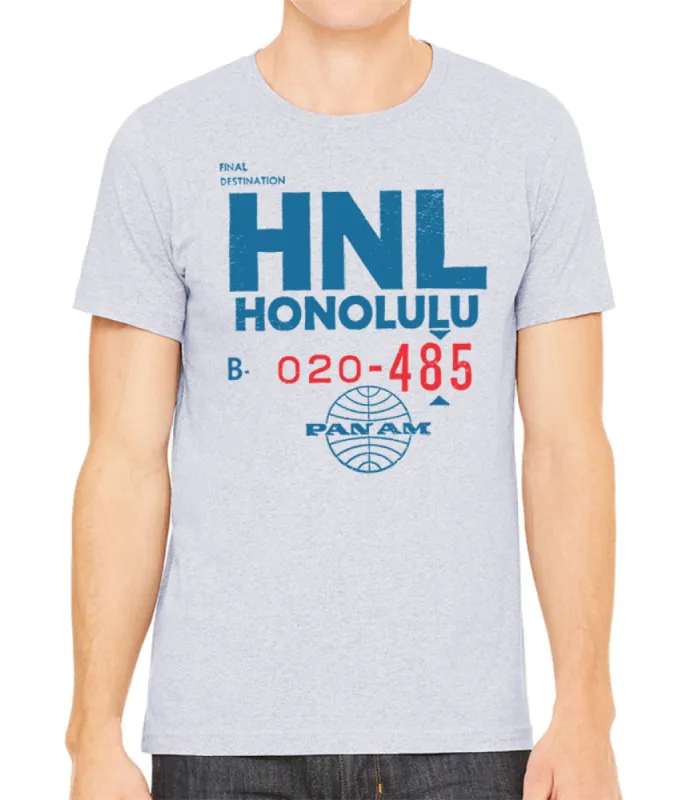 Pan Am HNL Ticket Men's Shirt sold by Malibu Shirts
