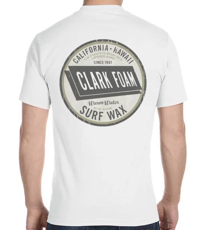 Clark Foam Surf Wax T-Shirt made by Malibu Shirts