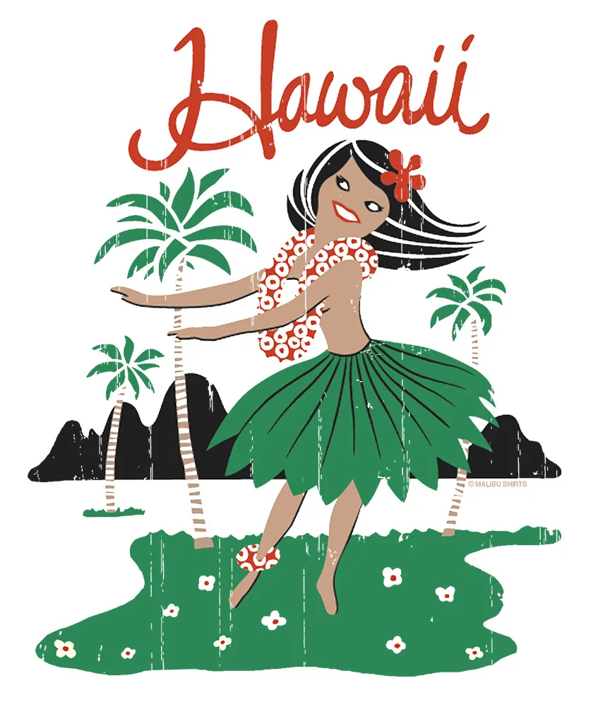 Hula Girl Hoodie sold by Malibu Shirts product image thumbnail 3