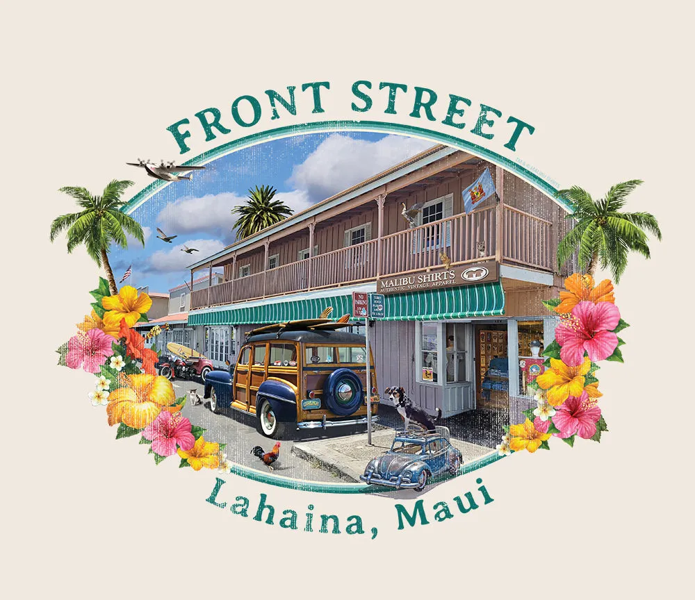 Front Street Lahaina Maui Women's T-Shirt sold by Malibu Shirts product image thumbnail 2
