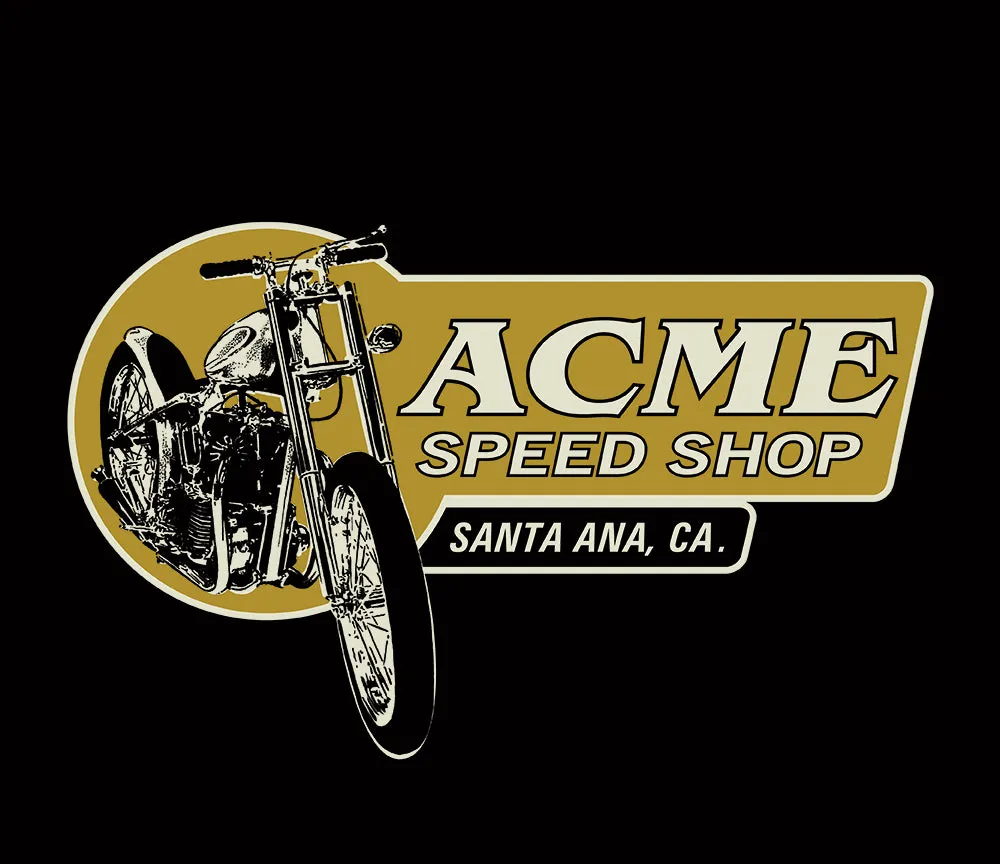 Acme Speed Shop Custom Cycle T-Shirt sold by Malibu Shirts product image thumbnail 2