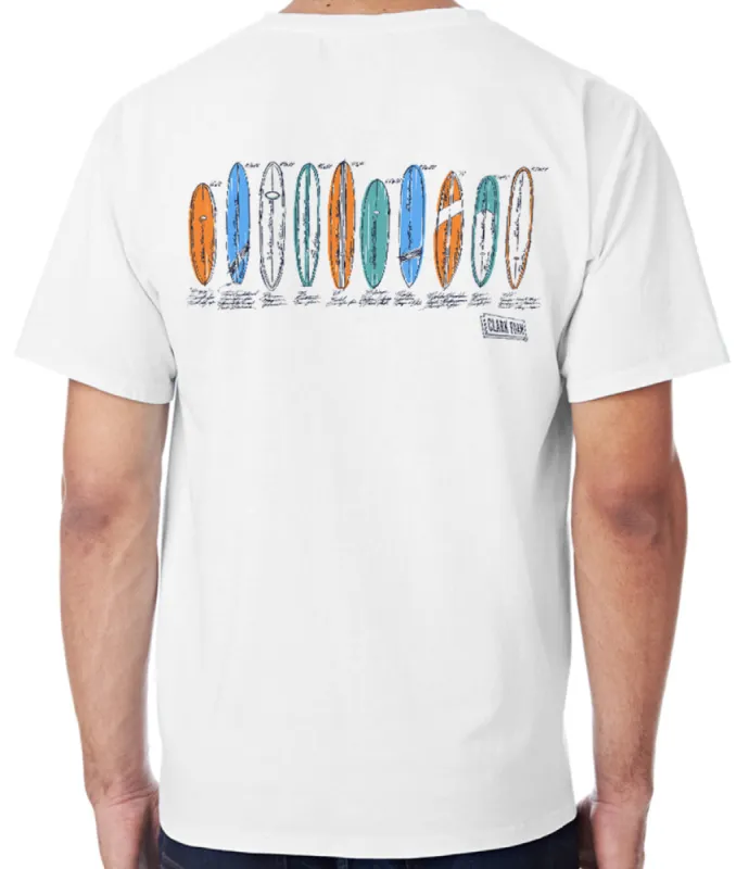 Clark Foam Color Sketch T-Shirt made by Malibu Shirts