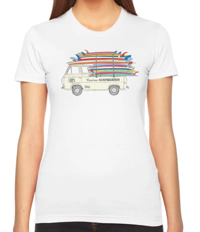 Clark Foam Stack Women's T-Shirt sold by Malibu Shirts