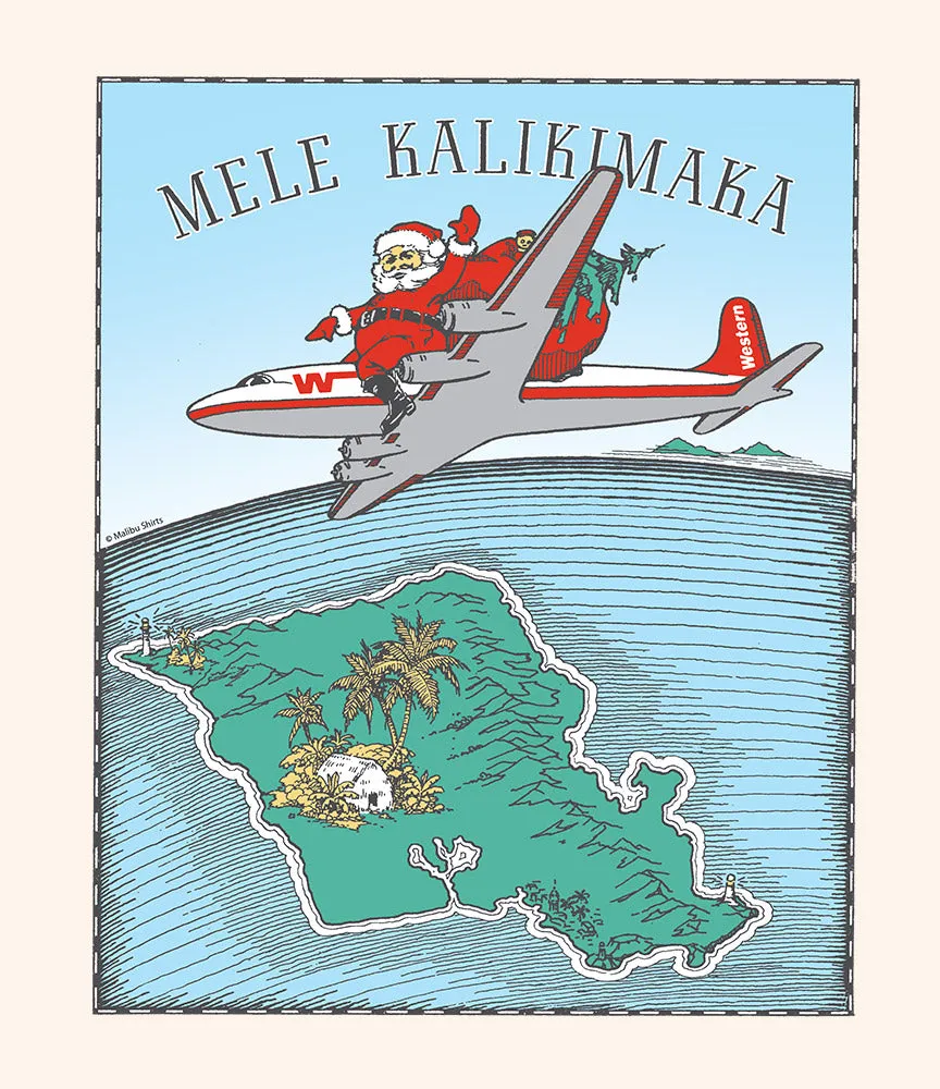 Western Airlines Santa T-Shirt sold by Malibu Shirts product image thumbnail 2