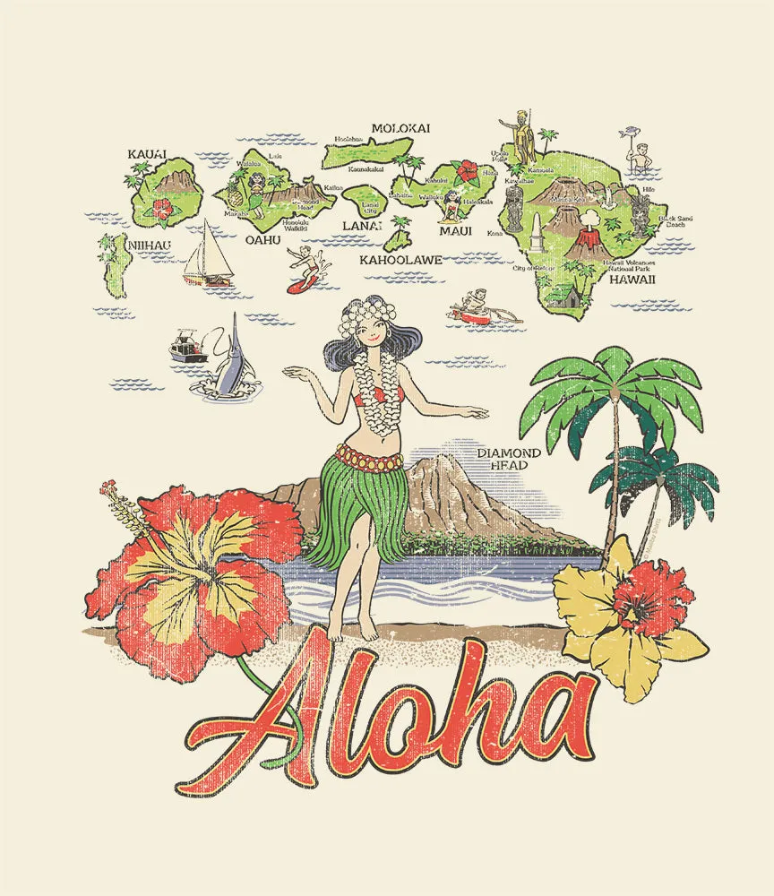 Aloha Islands Women's T-Shirt sold by Malibu Shirts product image thumbnail 2