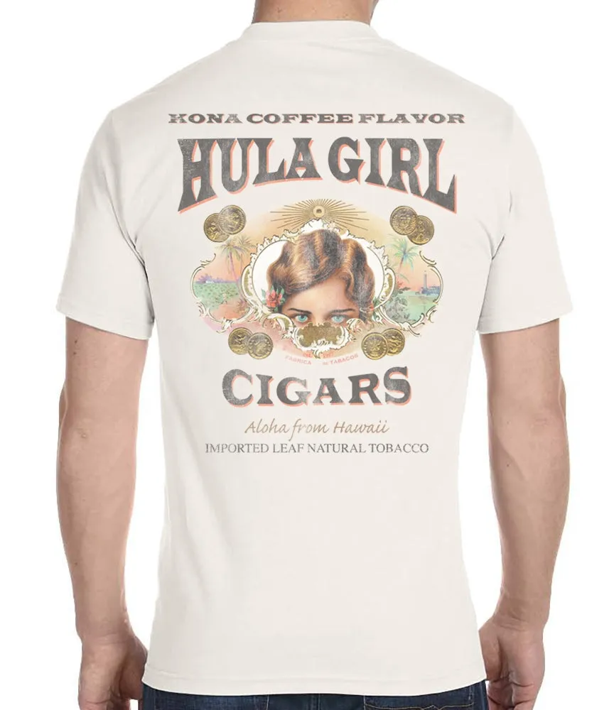 Men's Hula Girl Cigars T-Shirt sold by Malibu Shirts