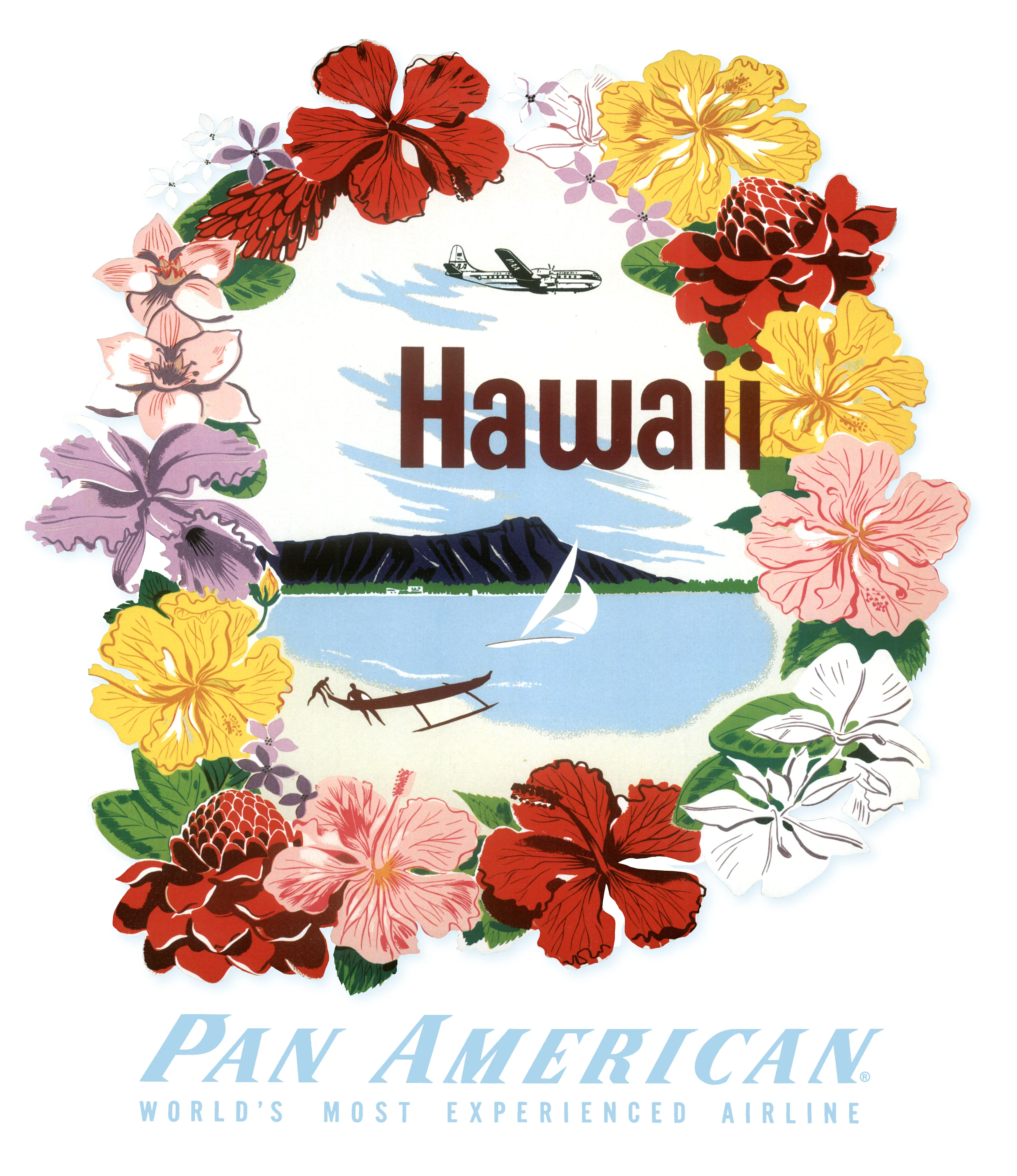 Pan Am Lei Long Sleeve Women's Shirt sold by Malibu Shirts product image thumbnail 2