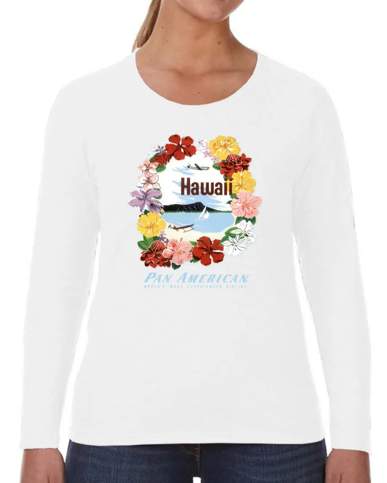 Pan Am Lei Long Sleeve Women's Shirt sold by Malibu Shirts