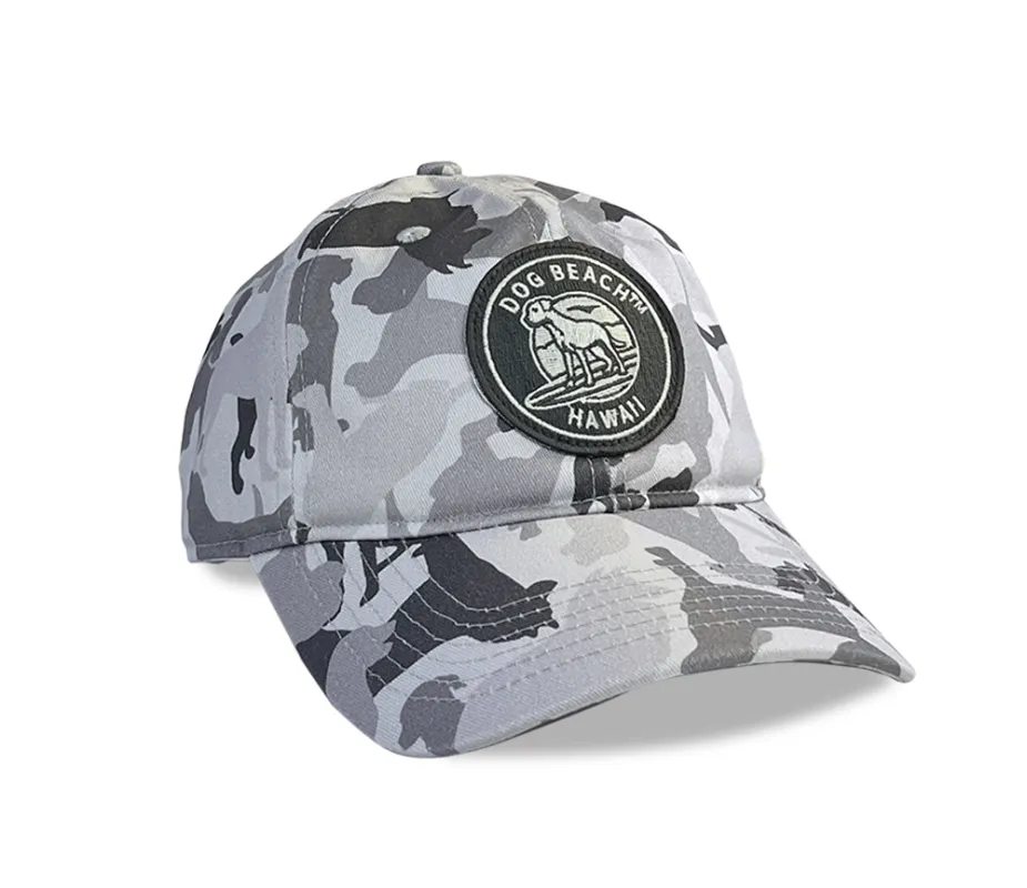 Dog Beach Camo Adjustable Hat sold by Malibu Shirts
