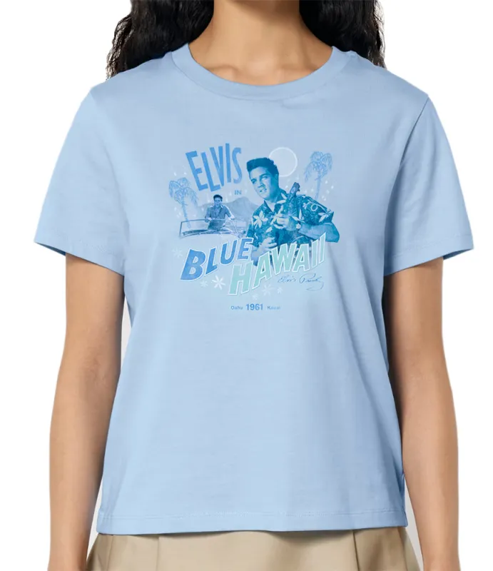 Elvis Blue Women's T-Shirt made by Malibu Shirts