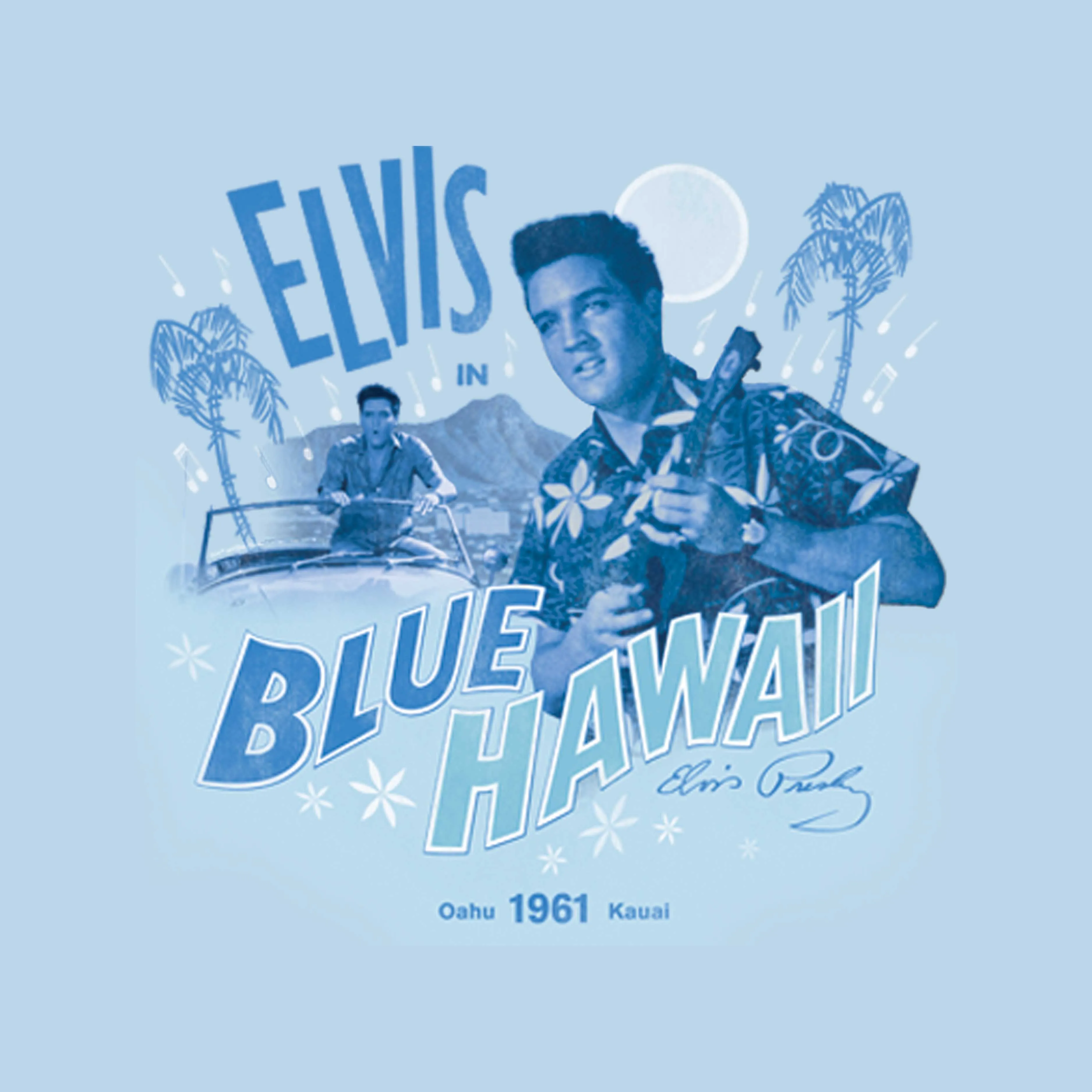 Elvis Blue Women's T-Shirt sold by Malibu Shirts product image thumbnail 2