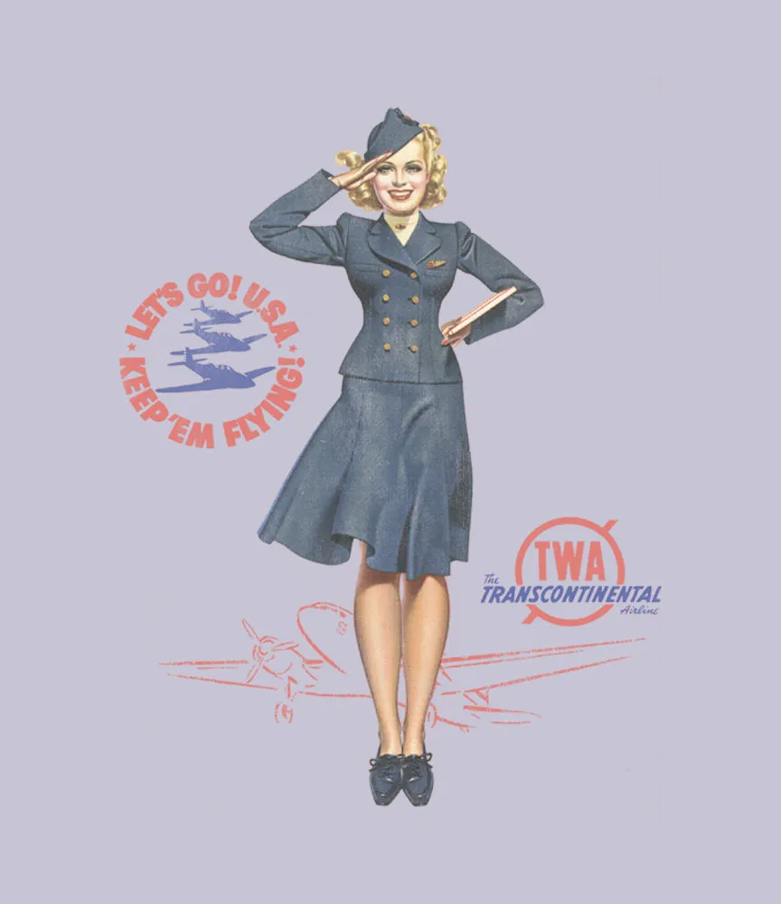 TWA Retro Pin-Up T-Shirt sold by Malibu Shirts product image thumbnail 2