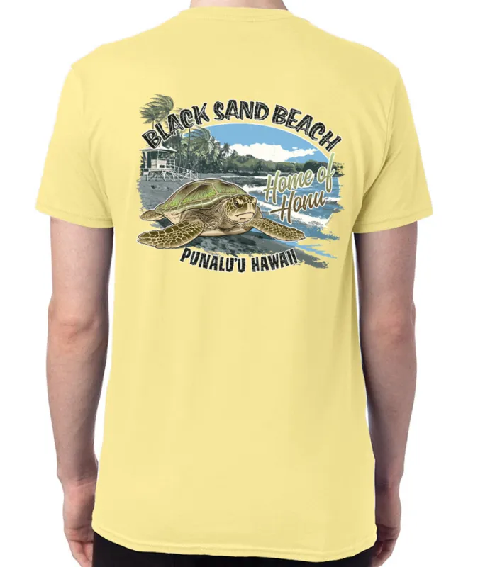 Black Sand Honu T-Shirt sold by Malibu Shirts