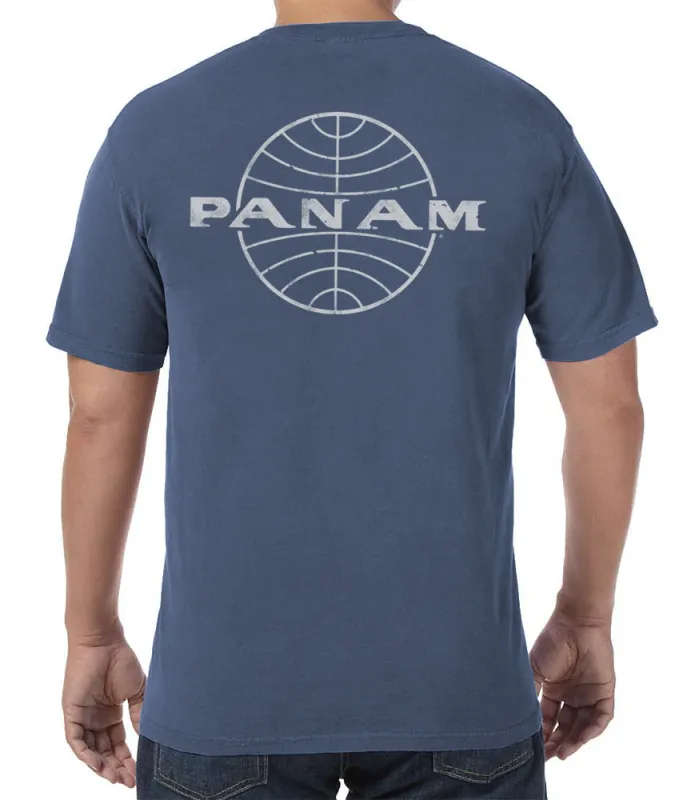 Pan Am Globe Denim T-Shirt sold by Malibu Shirts