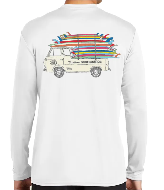 Clark Foam Stack Long Sleeve Shirt made by Malibu Shirts