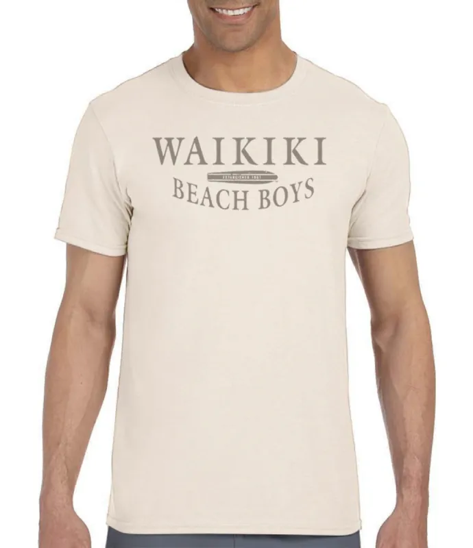 5 &10 Waikiki Beach Boys Men's T-Shirt sold by Malibu Shirts