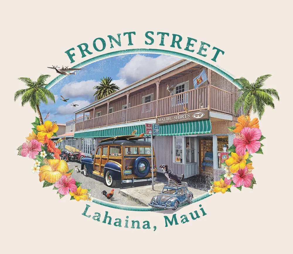 Front Street Lahaina Maui Hoodie sold by Malibu Shirts product image thumbnail 2