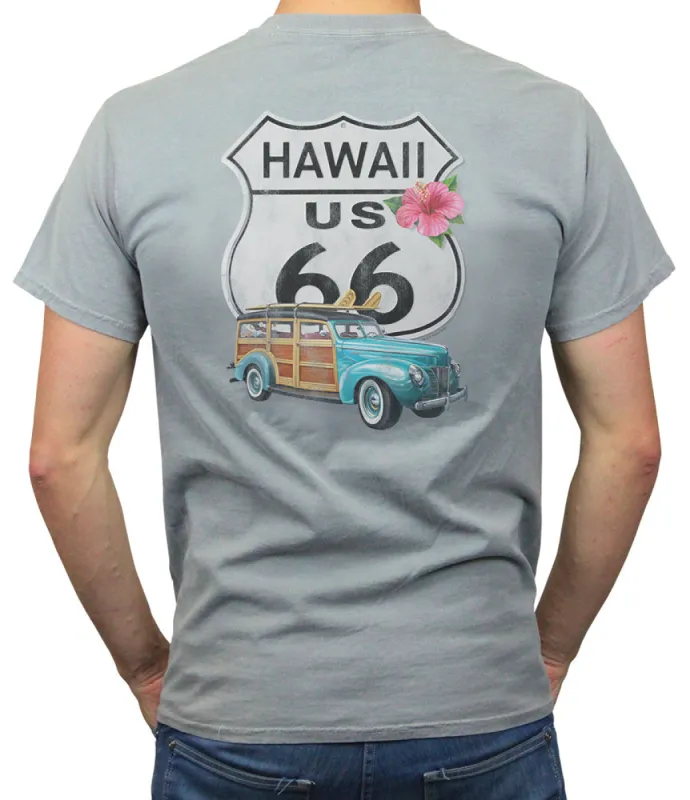 Route 66 Hawaii Retro T-Shirt sold by Malibu Shirts