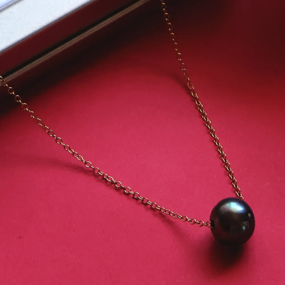 Leialoha 16" Black Pearl Gold Filled Necklace sold by Malibu Shirts product image thumbnail 3