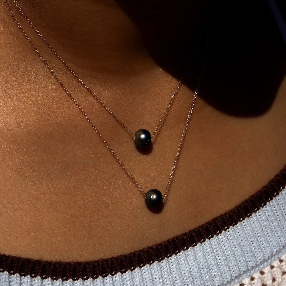 Leialoha 16" Black Pearl Gold Filled Necklace sold by Malibu Shirts product image thumbnail 2