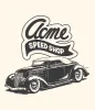 Acme Speed Shop 36 Ford Cabriolet T-Shirt sold by Malibu Shirts