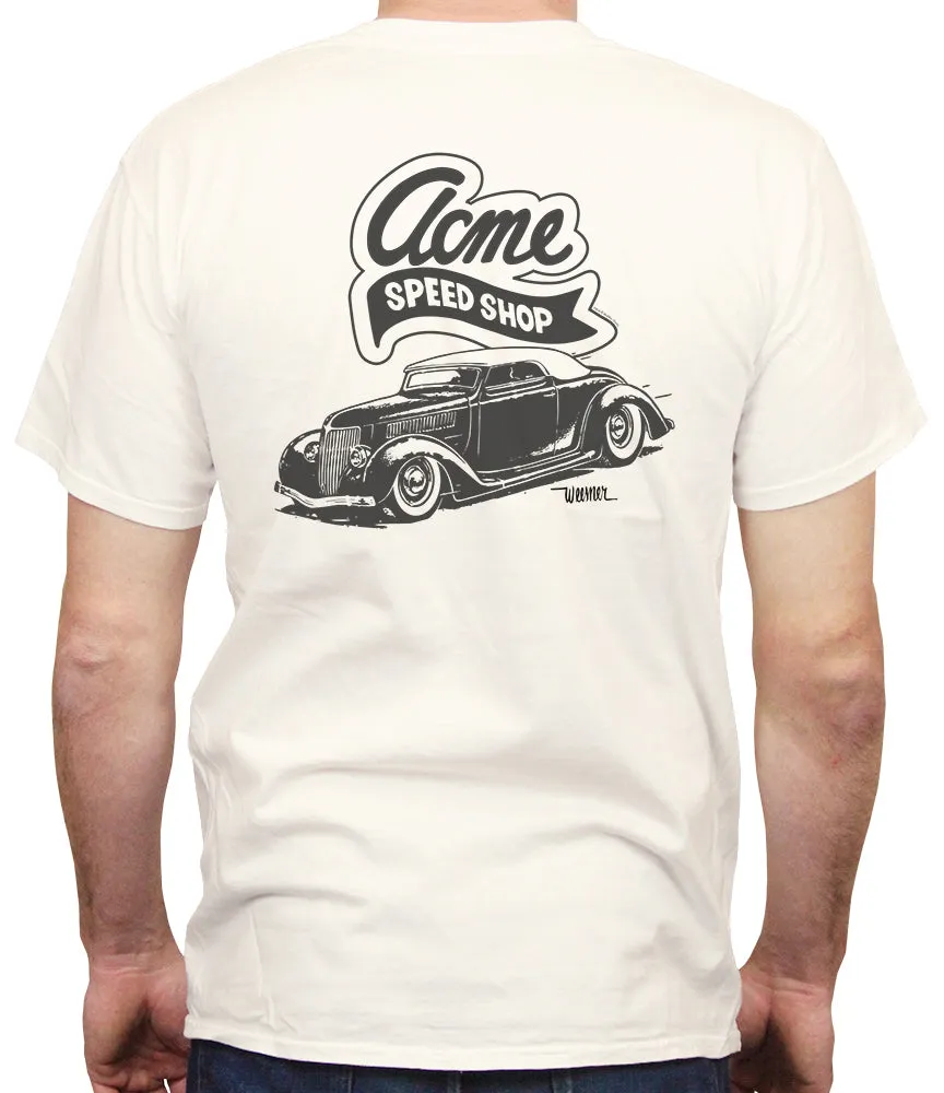 Acme Speed Shop 36 Ford Cabriolet T-Shirt sold by Malibu Shirts
