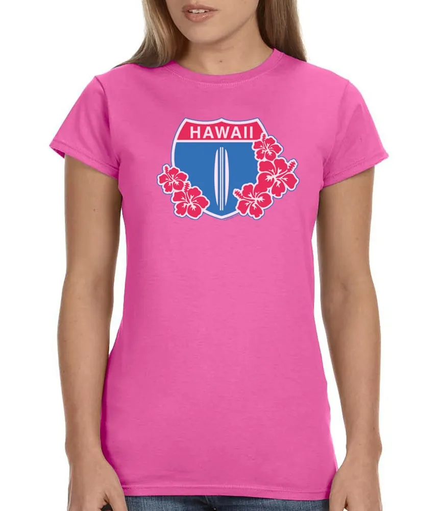 5 &10 Hawaii Highway 1 Floral Women's T-Shirt sold by Malibu Shirts product image thumbnail 2