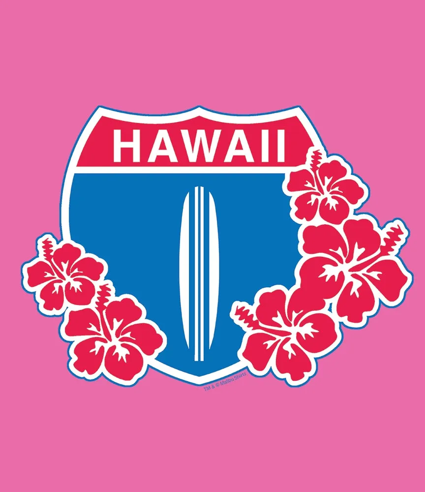 5 &10 Hawaii Highway 1 Floral Women's T-Shirt sold by Malibu Shirts product image thumbnail 3