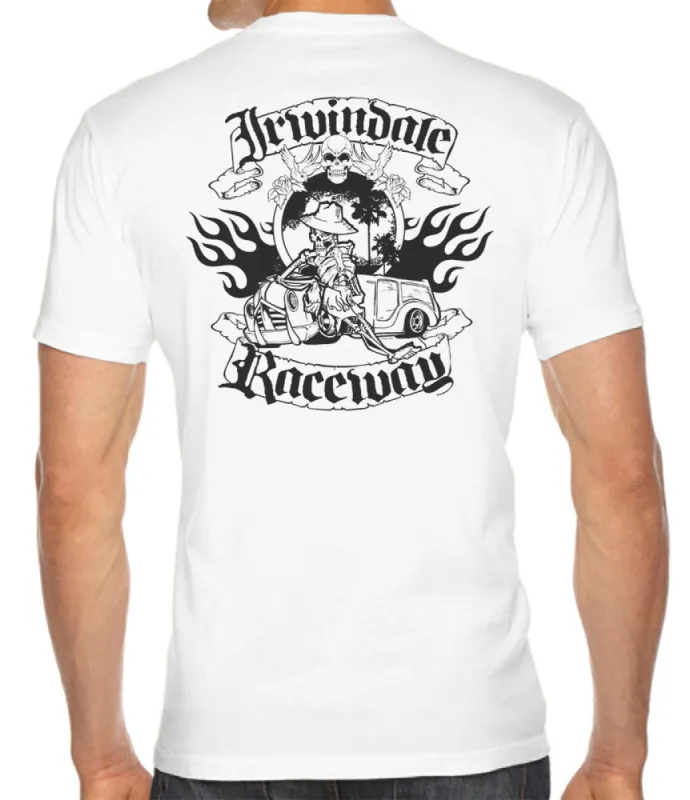 Irwindale Raceway Skelly T-Shirt sold by Malibu Shirts