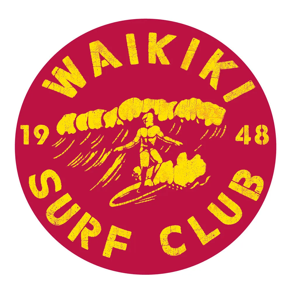 Waikiki Surf Club Sticker sold by Malibu Shirts