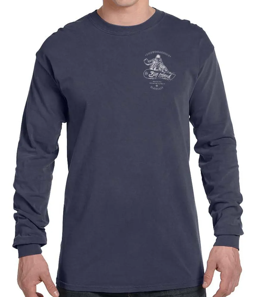 Big Island Snowboarder Long Sleeve T-Shirt sold by Malibu Shirts product image thumbnail 3