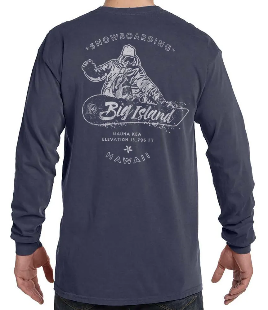 Big Island Snowboarder Long Sleeve T-Shirt sold by Malibu Shirts