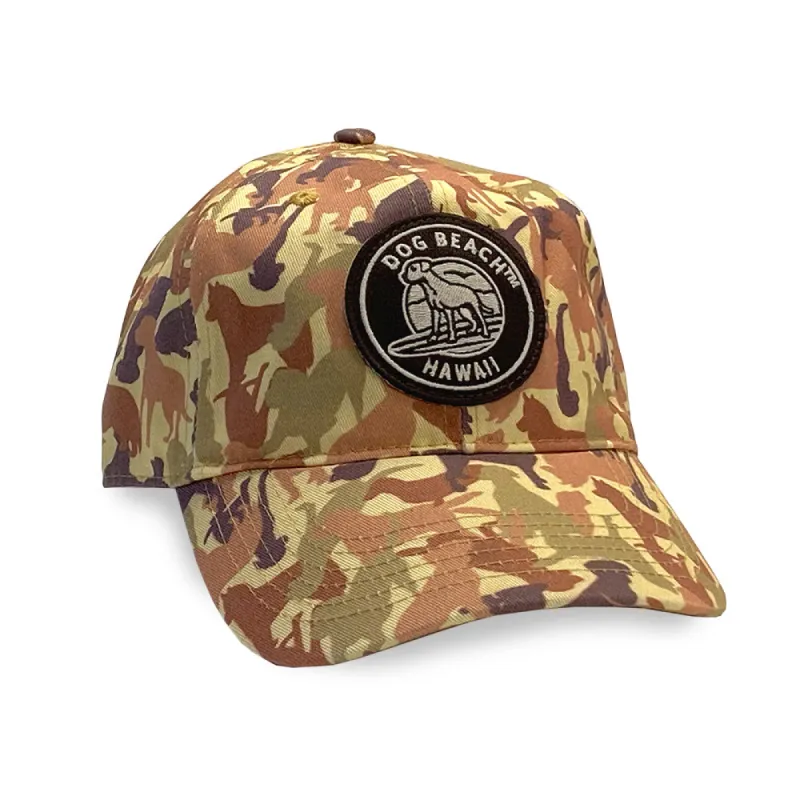 Dog Beach Camo Adjustable Hat sold by Malibu Shirts