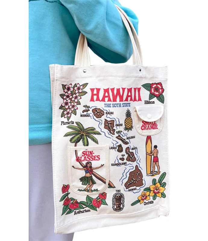 Hawaii 50th State Retro Beach Bag sold by Malibu Shirts